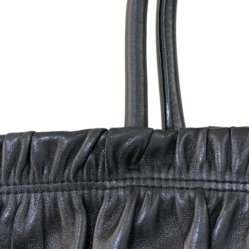 プラダ PRADA リボントートバッグ BN1932 ブラック 　ゴールド金具 ナッパレザー レディース トートバッグ