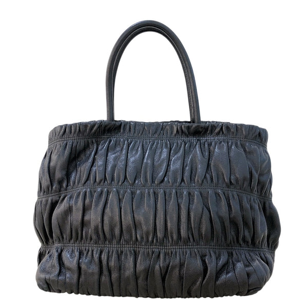 プラダ PRADA リボントートバッグ BN1932 ブラック 　ゴールド金具 ナッパレザー レディース トートバッグ