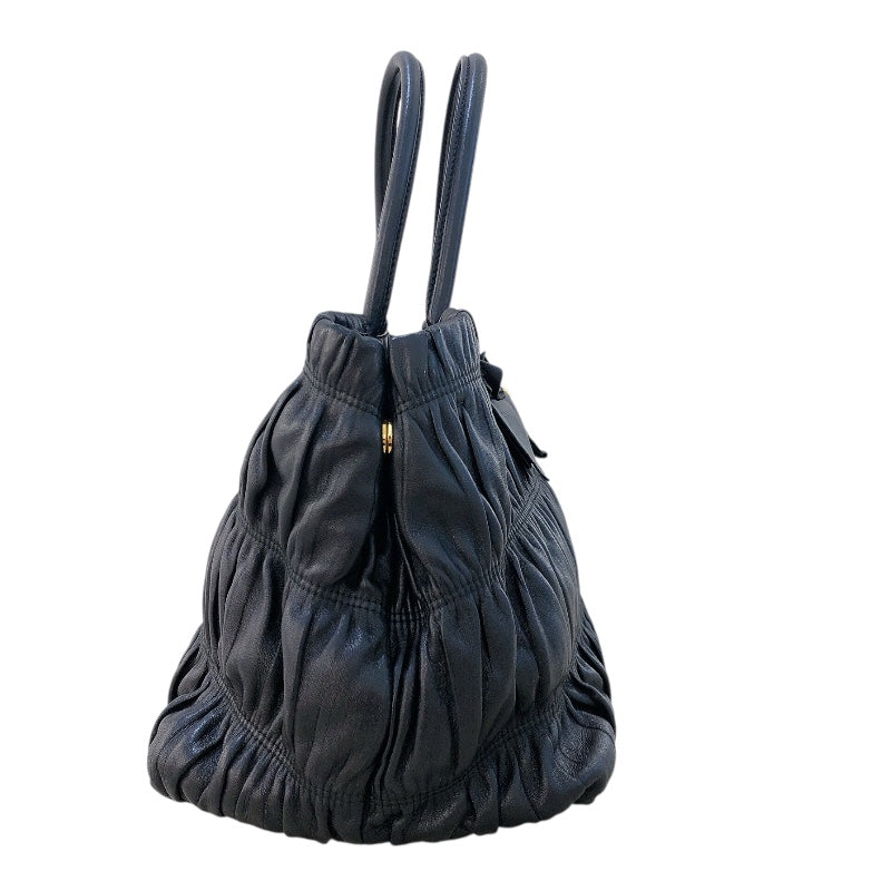 プラダ PRADA リボントートバッグ BN1932 ブラック 　ゴールド金具 ナッパレザー レディース トートバッグ