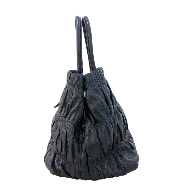 プラダ PRADA リボントートバッグ BN1932 ブラック 　ゴールド金具 ナッパレザー レディース トートバッグ