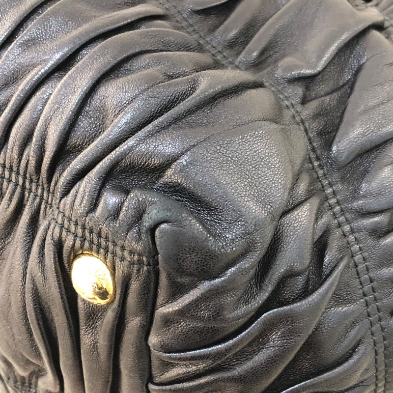 プラダ PRADA リボントートバッグ BN1932 ブラック 　ゴールド金具 ナッパレザー レディース トートバッグ