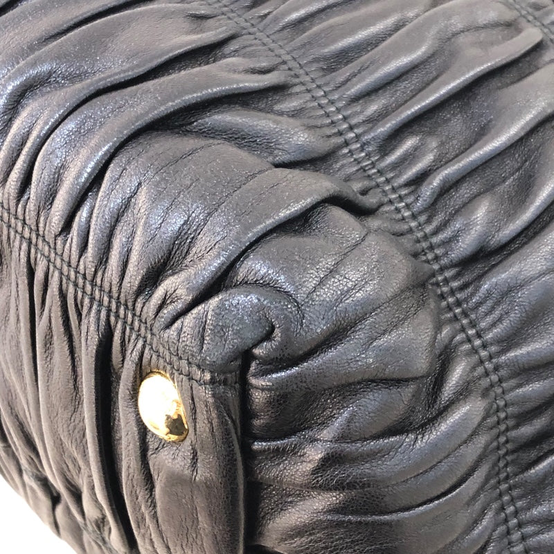 プラダ PRADA リボントートバッグ BN1932 ブラック 　ゴールド金具 ナッパレザー レディース トートバッグ
