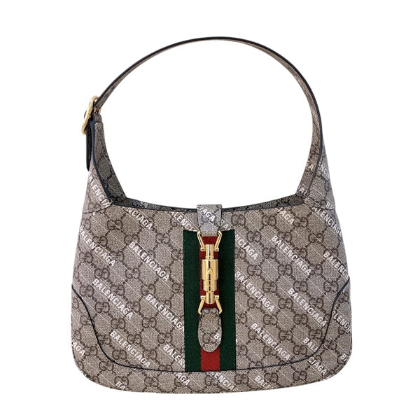 グッチ GUCCI ジャッキー1961 2WAY バレンシアガコラボ 63670 ベージュ ゴールド金具 GGスプリーム レディース ハンドバッグ