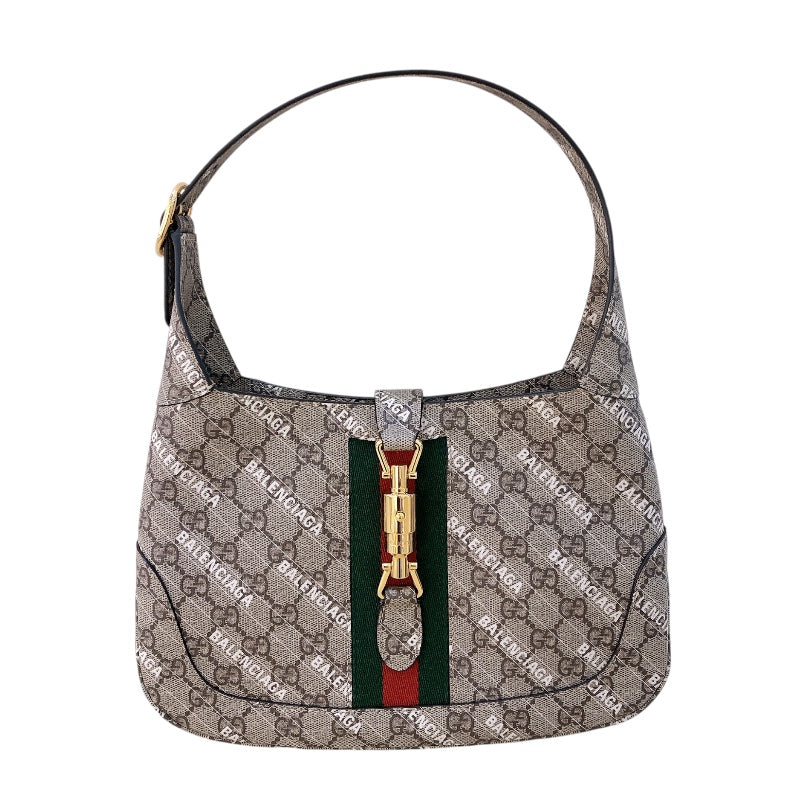 グッチ GUCCI ジャッキー1961 2WAY バレンシアガコラボ 63670 ベージュ ゴールド金具 GGスプリーム レディース ハンドバッグ