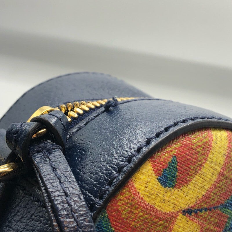 グッチ GUCCI GGカレイドショルダーバッグ 476466 ネイビー/イエロー PVCコーティングキャンバス/レザー レディース ショルダーバッグ