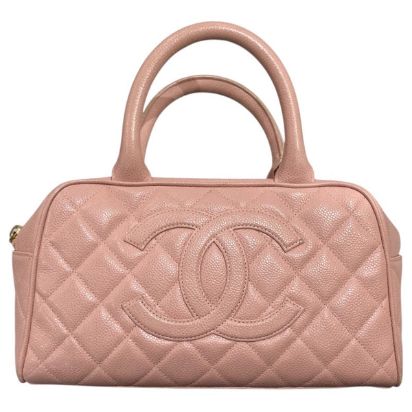 シャネル CHANEL ココマークミニボストンバッグ A20996 ピンク キャビアスキン レディース ハンドバッグ