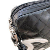 シャネル CHANEL カンボンショルダーバッグミディアム A25178 ブラック・シルバー金具 ラム レディース ショルダーバッグ