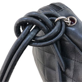シャネル CHANEL カンボンショルダーバッグミディアム A25178 ブラック・シルバー金具 ラム レディース ショルダーバッグ