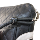 シャネル CHANEL カンボンショルダーバッグミディアム A25178 ブラック・シルバー金具 ラム レディース ショルダーバッグ