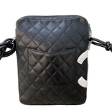 シャネル CHANEL カンボンショルダーバッグミディアム A25178 ブラック・シルバー金具 ラム レディース ショルダーバッグ