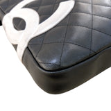シャネル CHANEL カンボンショルダーバッグミディアム A25178 ブラック・シルバー金具 ラム レディース ショルダーバッグ
