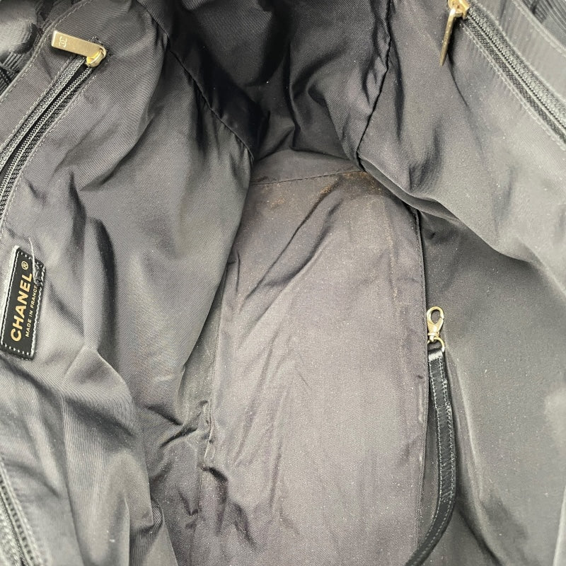 シャネル CHANEL ニュートラベルライン トート MM A15991　10番台 ブラック ナイロンジャガード レディース トートバッグ