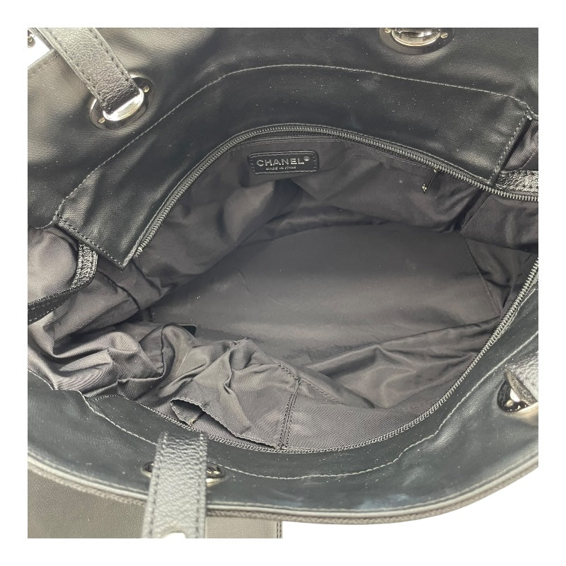 シャネル CHANEL パリビアリッツトートGM A34210 11番台 ブラック SV金具 コーディングキャンバス ユニセックス トートバッグ