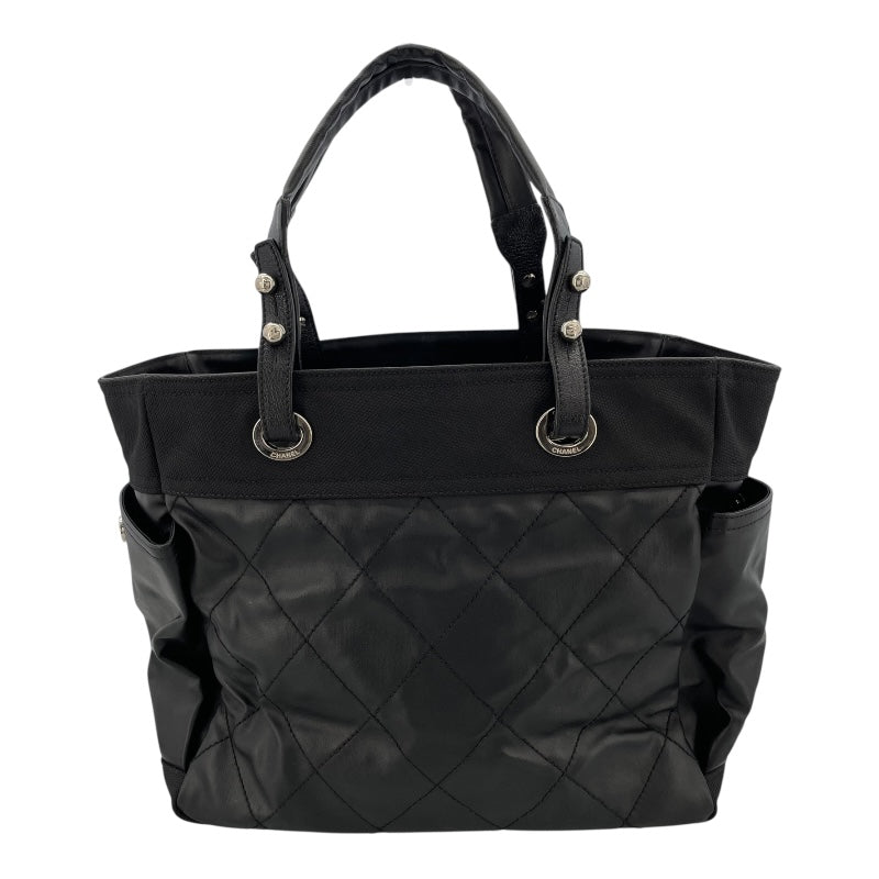 シャネル CHANEL パリビアリッツトートGM A34210 11番台 ブラック SV金具 コーディングキャンバス ユニセックス トートバッグ