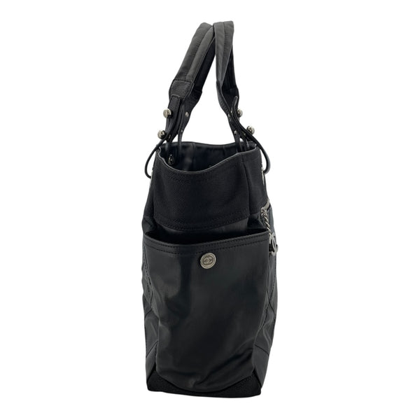 シャネル CHANEL パリビアリッツトートGM A34210 11番台 ブラック SV金具 コーディングキャンバス ユニセックス トートバッグ