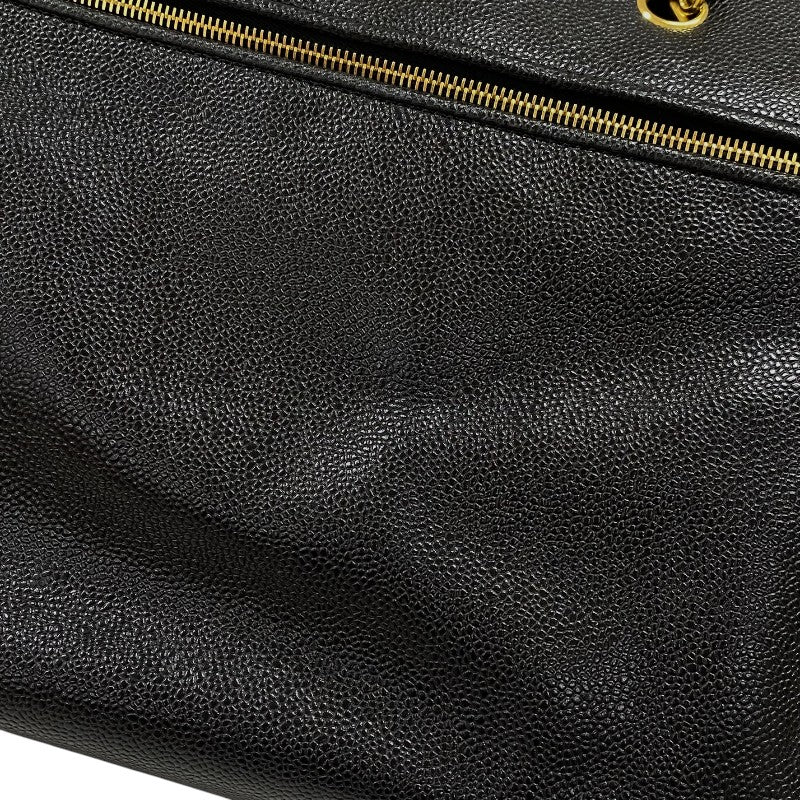 シャネル CHANEL ココマーク チェーントートバッグ A01804 5番台 ブラック ゴールド金具 キャビアスキン レディース ショルダーバッグ