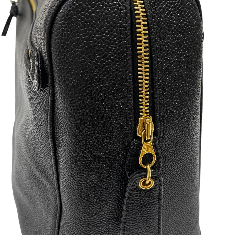 シャネル CHANEL ココマーク チェーントートバッグ A01804 5番台 ブラック ゴールド金具 キャビアスキン レディース ショルダーバッグ