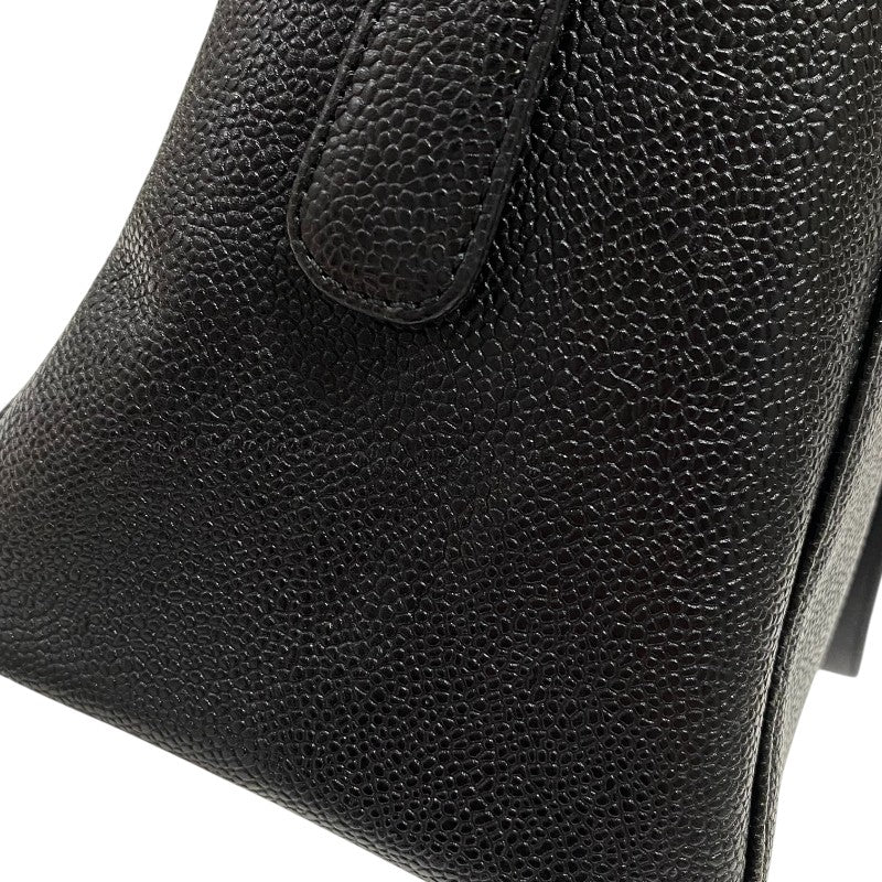 シャネル CHANEL ココマーク チェーントートバッグ A01804 5番台 ブラック ゴールド金具 キャビアスキン レディース ショルダーバッグ