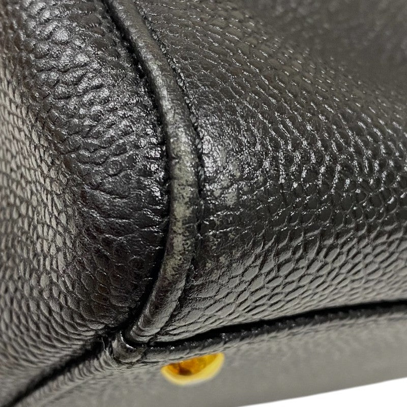 シャネル CHANEL ココマーク チェーントートバッグ A01804 5番台 ブラック ゴールド金具 キャビアスキン レディース ショルダーバッグ