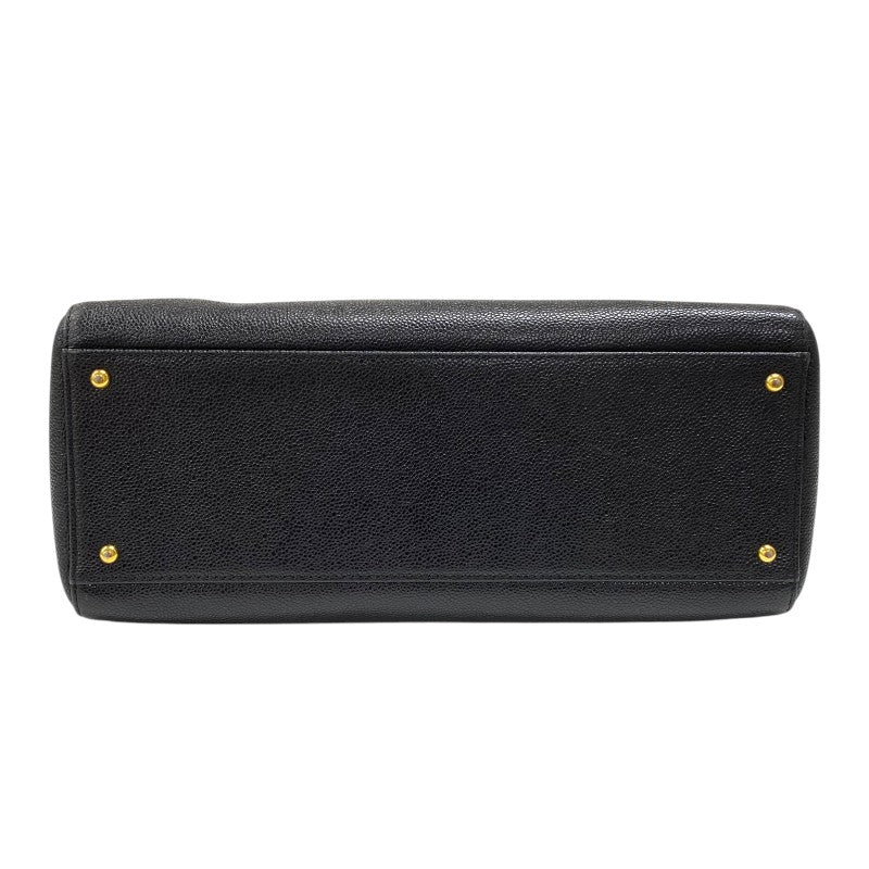シャネル CHANEL ココマーク チェーントートバッグ A01804 5番台 ブラック ゴールド金具 キャビアスキン レディース ショルダーバッグ