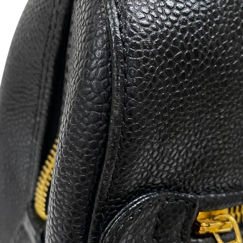 シャネル CHANEL ココマーク チェーントートバッグ A01804 5番台 ブラック ゴールド金具 キャビアスキン レディース ショルダーバッグ