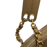 シャネル CHANEL ターンロックチェーントートバッグ ベージュ キャビアスキン レディース トートバッグ