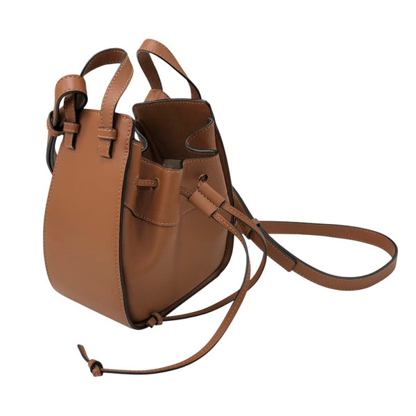 ロエベ LOEWE ハンモック ドローストリングスバッグ ミニ 314.30.V07 タン カーフ レディース ショルダーバッグ