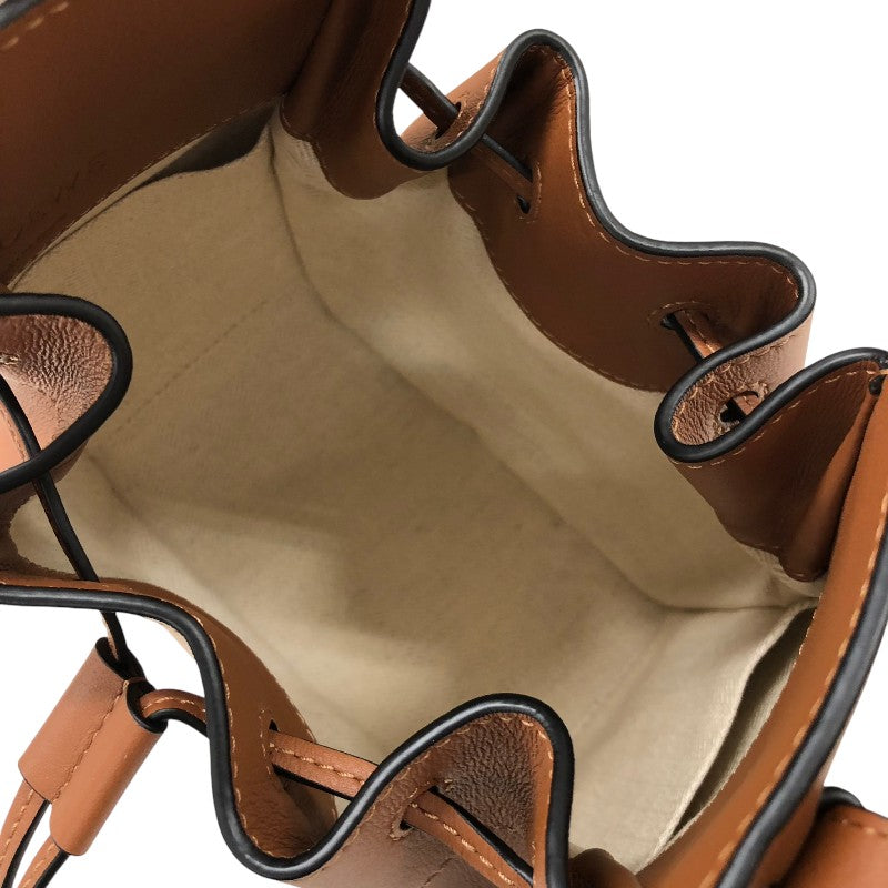 ロエベ LOEWE ハンモック ドローストリングスバッグ ミニ 314.30.V07 タン カーフ レディース ショルダーバッグ