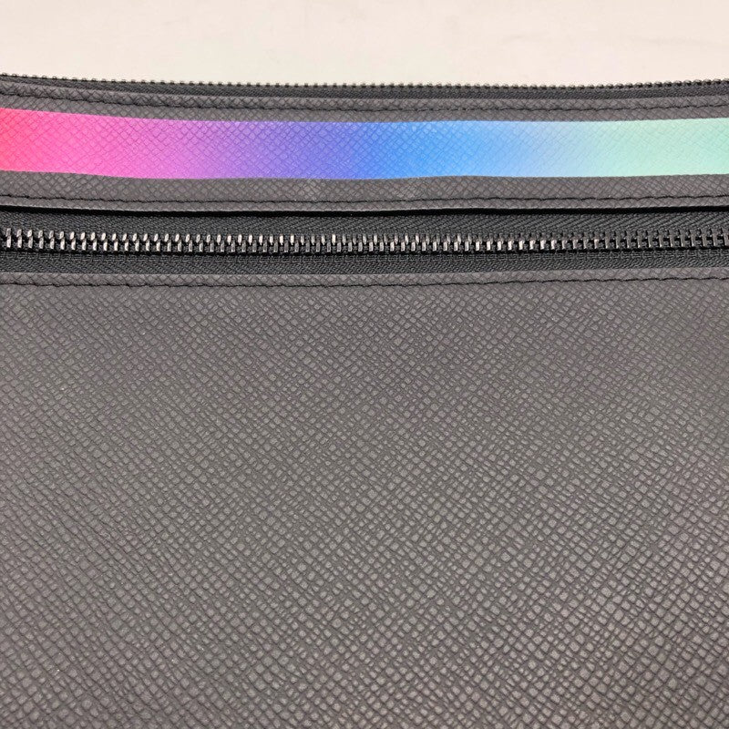 ルイ・ヴィトン LOUIS VUITTON ポシェットA4 M30347 ブラック/レインボー タイガ メンズ クラッチバッグ