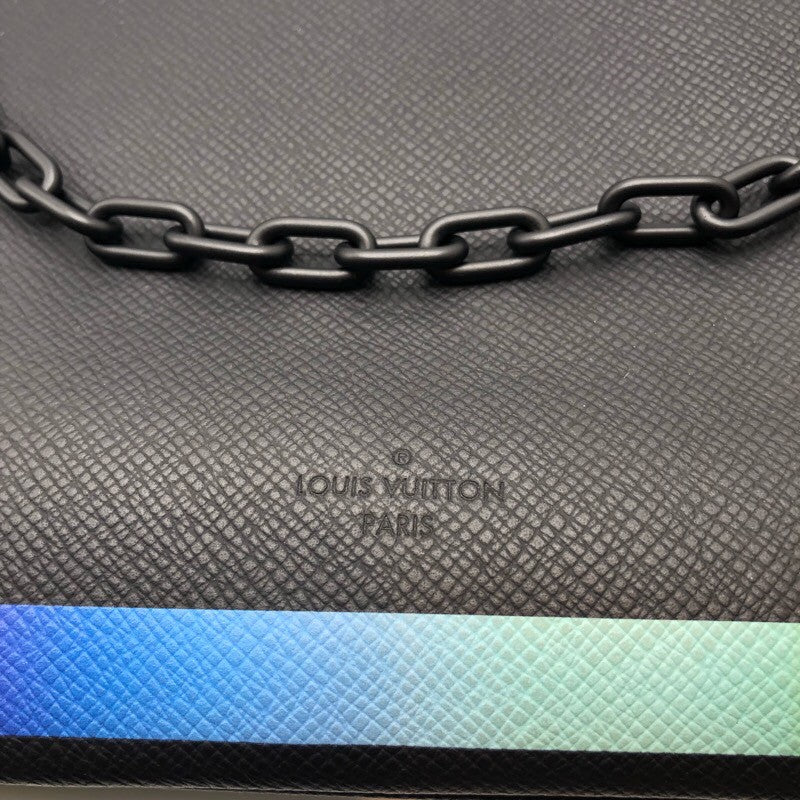 ルイ・ヴィトン LOUIS VUITTON ポシェットA4 M30347 ブラック/レインボー タイガ メンズ クラッチバッグ