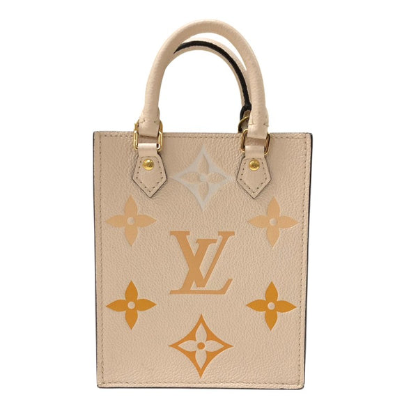 ルイ・ヴィトン LOUIS VUITTON プティット・サックプラ M80449 アイボリー モノグラム・アンプラント レディース ショルダーバッグ