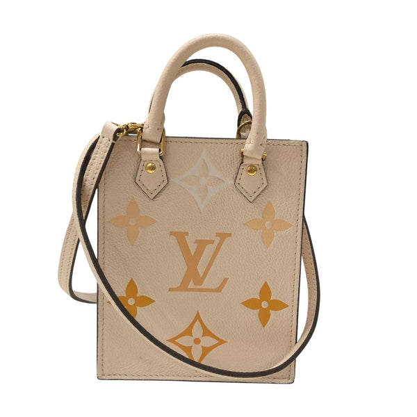 ルイ・ヴィトン LOUIS VUITTON プティット・サックプラ M80449 アイボリー モノグラム・アンプラント レディース ショルダーバッグ