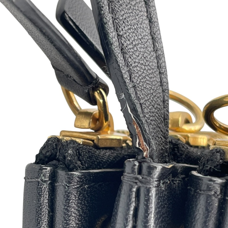 セリーヌ CELINE トリオ ラージ 171453 ブラック ラム レディース ショルダーバッグ