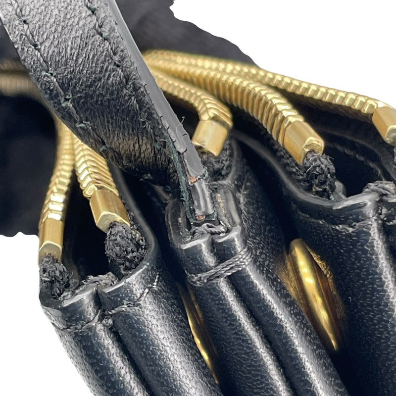 セリーヌ CELINE トリオ ラージ 171453 ブラック ラム レディース ショルダーバッグ