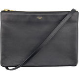 セリーヌ CELINE トリオ ラージ 171453 ブラック ラム レディース ショルダーバッグ