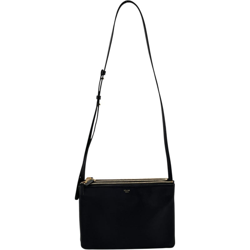 セリーヌ CELINE トリオ ラージ 171453 ブラック ラム レディース ショルダーバッグ