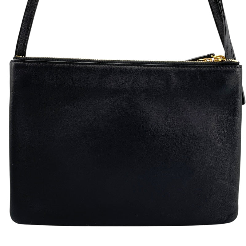 セリーヌ CELINE トリオ ラージ 171453 ブラック ラム レディース ショルダーバッグ