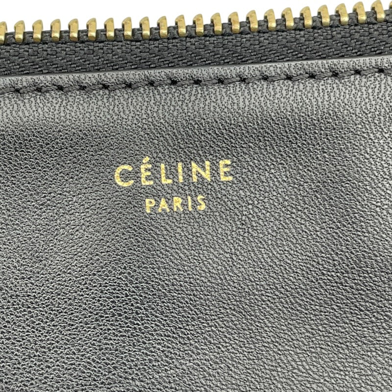 セリーヌ CELINE トリオ ラージ 171453 ブラック ラム レディース ショルダーバッグ
