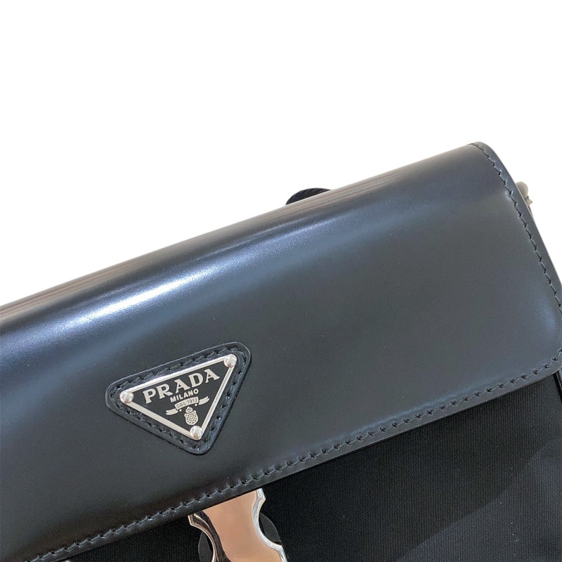 プラダ PRADA Re-Nylon ショルダーバッグ 2VD044 ブラック レザー/ナイロン レディース ショルダーバッグ