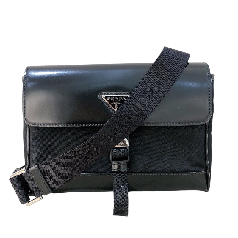プラダ PRADA Re-Nylon ショルダーバッグ 2VD044 ブラック レザー/ナイロン レディース ショルダーバッグ
