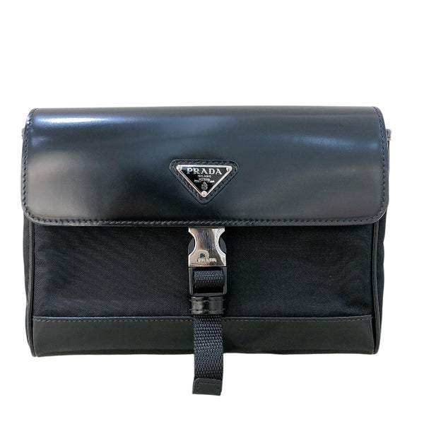 プラダ PRADA Re-Nylon ショルダーバッグ 2VD044 ブラック レザー/ナイロン レディース ショルダーバッグ
