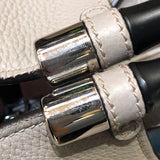グッチ GUCCI バンブー ハンドバッグ 370829 グレー SV金具 レザー レディース ハンドバッグ