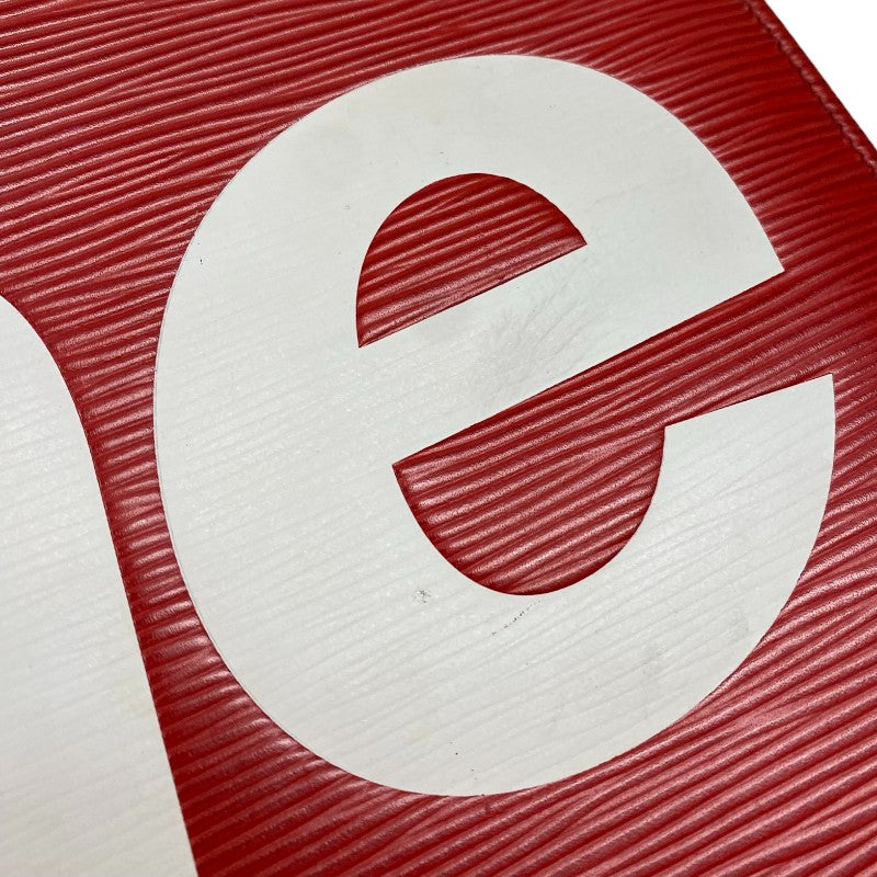 ルイ・ヴィトン LOUIS VUITTON ポシェット・ジュールGM シュプリームコラボ M67722 レッド エピ ユニセックス セカンドバッグ