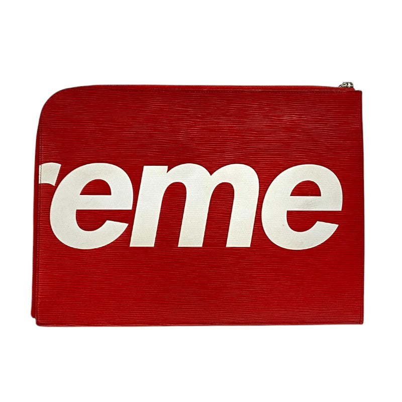 ルイ・ヴィトン LOUIS VUITTON ポシェット・ジュールGM シュプリームコラボ M67722 レッド エピ ユニセックス セカンドバッグ