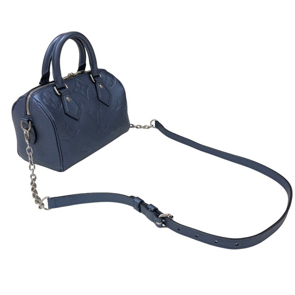 ルイ・ヴィトン LOUIS VUITTON スピーディ・バンドリエール20 M58958 メタリックブルー モノグラムアンプラント レディース ショルダーバッグ