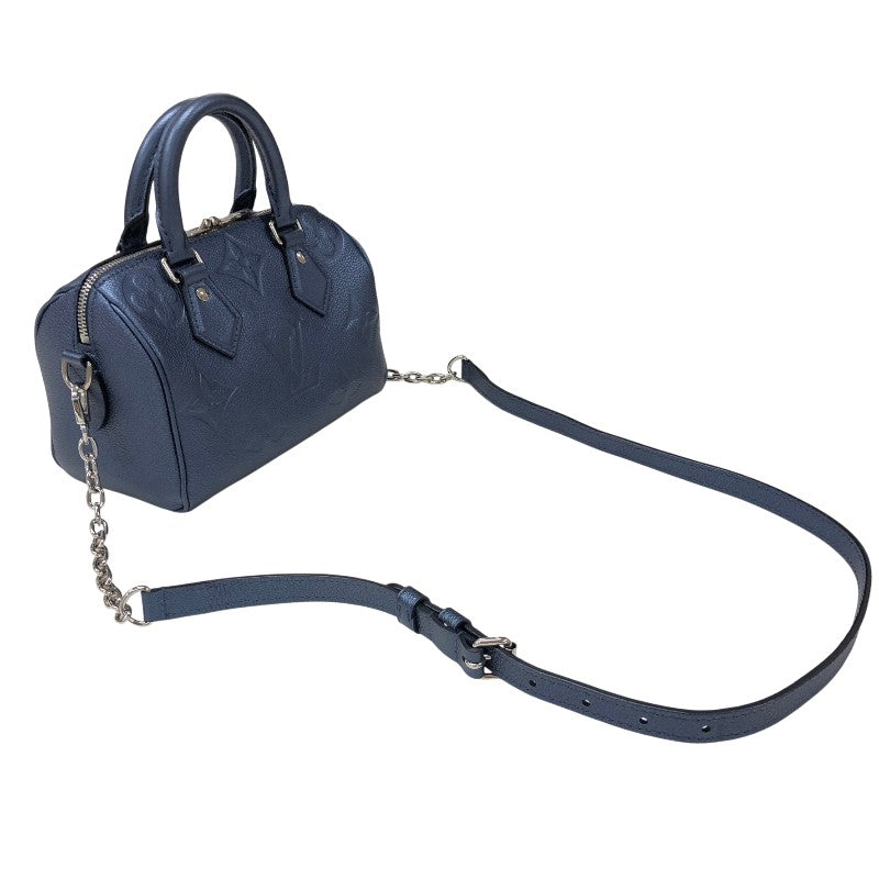 ルイ・ヴィトン LOUIS VUITTON スピーディ・バンドリエール20 M58958 メタリックブルー モノグラムアンプラント レディース ショルダーバッグ
