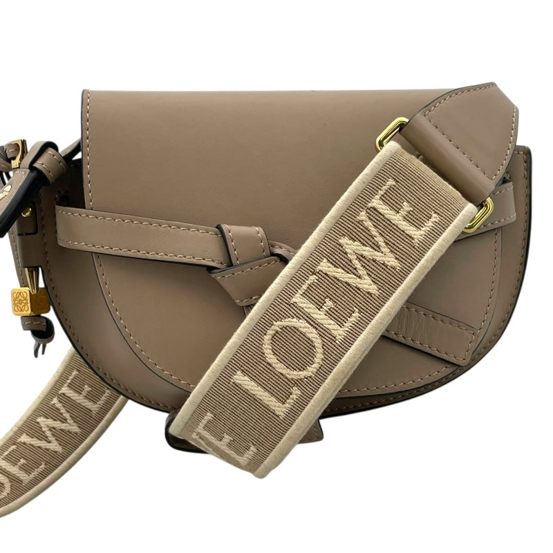 ロエベ LOEWE ゲートデュアルバッグミニ ア650N46X13 ベージュ カーフ/ジャガード レディース ショルダーバッグ