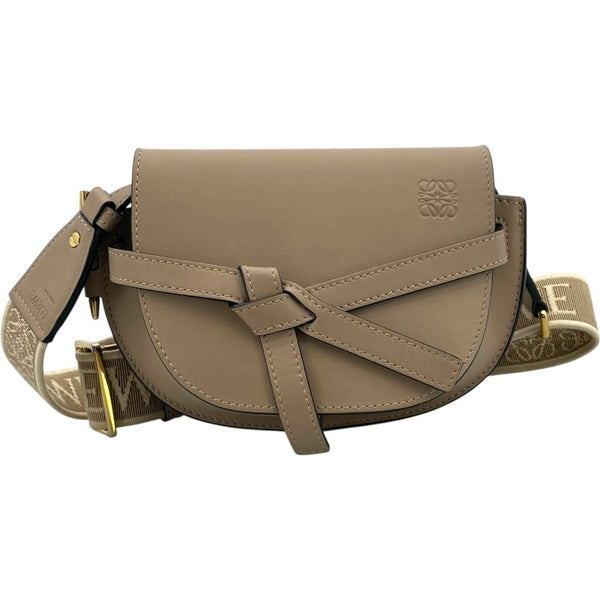 ロエベ LOEWE ゲートデュアルバッグミニ ア650N46X13 ベージュ カーフ/ジャガード レディース ショルダーバッグ