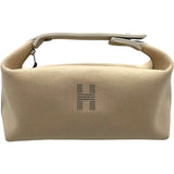 エルメス HERMES ブリッドアブラックPM ベージュ　SV金具 トワル レディース ハンドバッグ