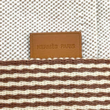 エルメス HERMES ニューフールトゥカバス アイボリー・ブラウン SV金具 トワル レディース トートバッグ